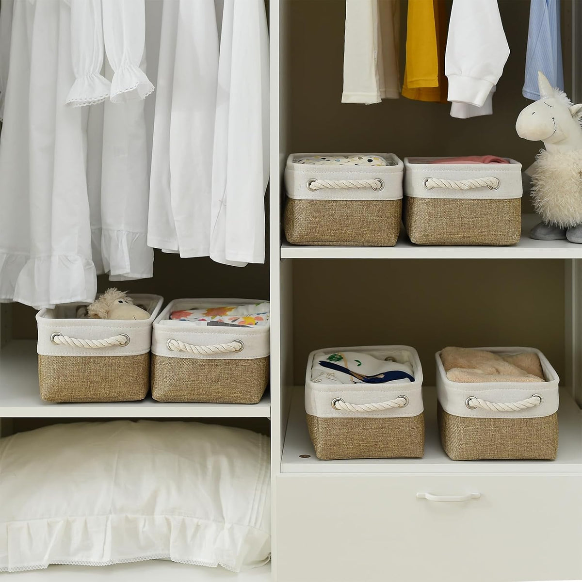 TheWarmHome Storage Basket for Organizing - 1 Pack 12x8x5.2 inch Baskets for Gifts Empty with