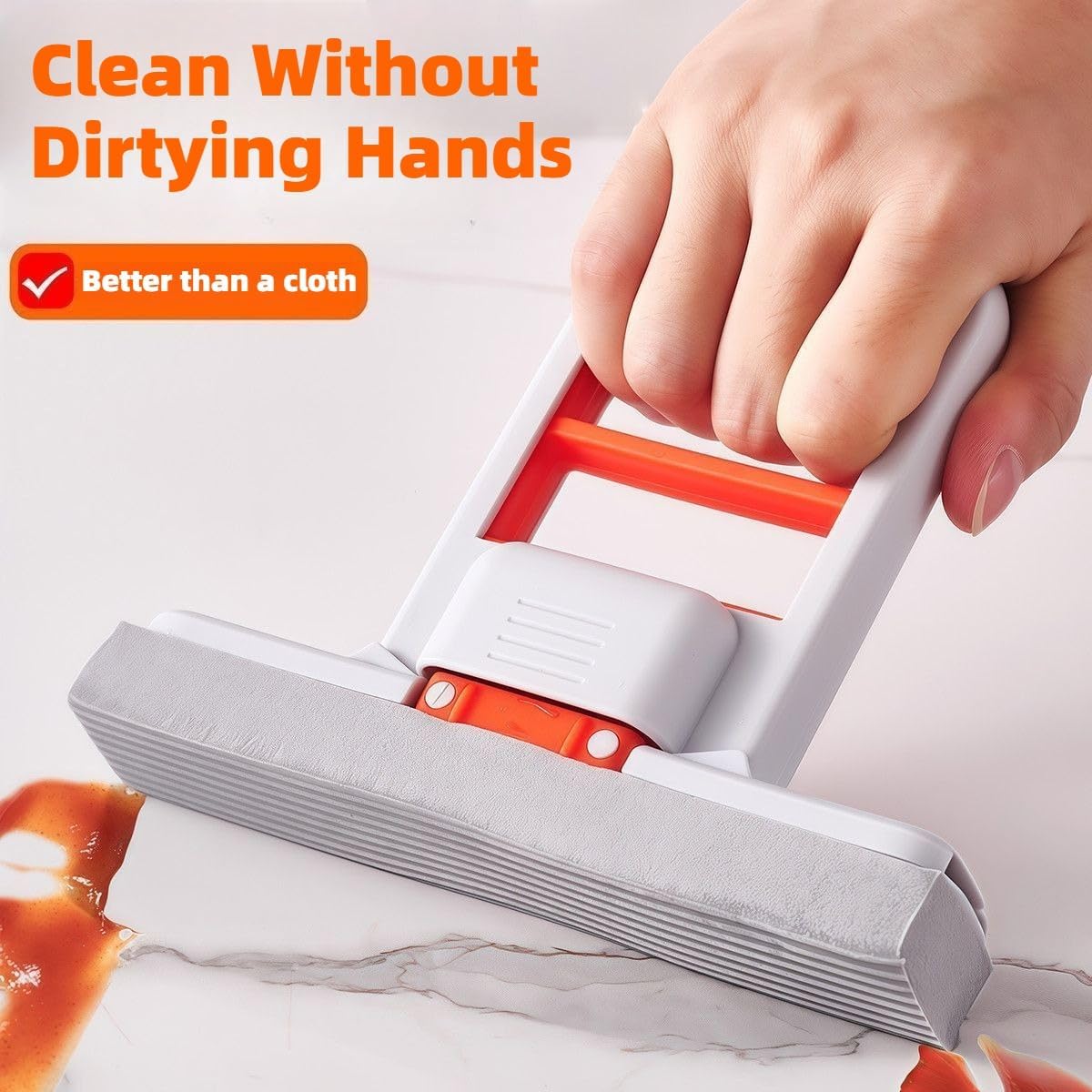 2025 New Disposable Dust Mop with a Mini Foldable Desktop Mop, Multi Surface Cleaning Flat Dust Mop