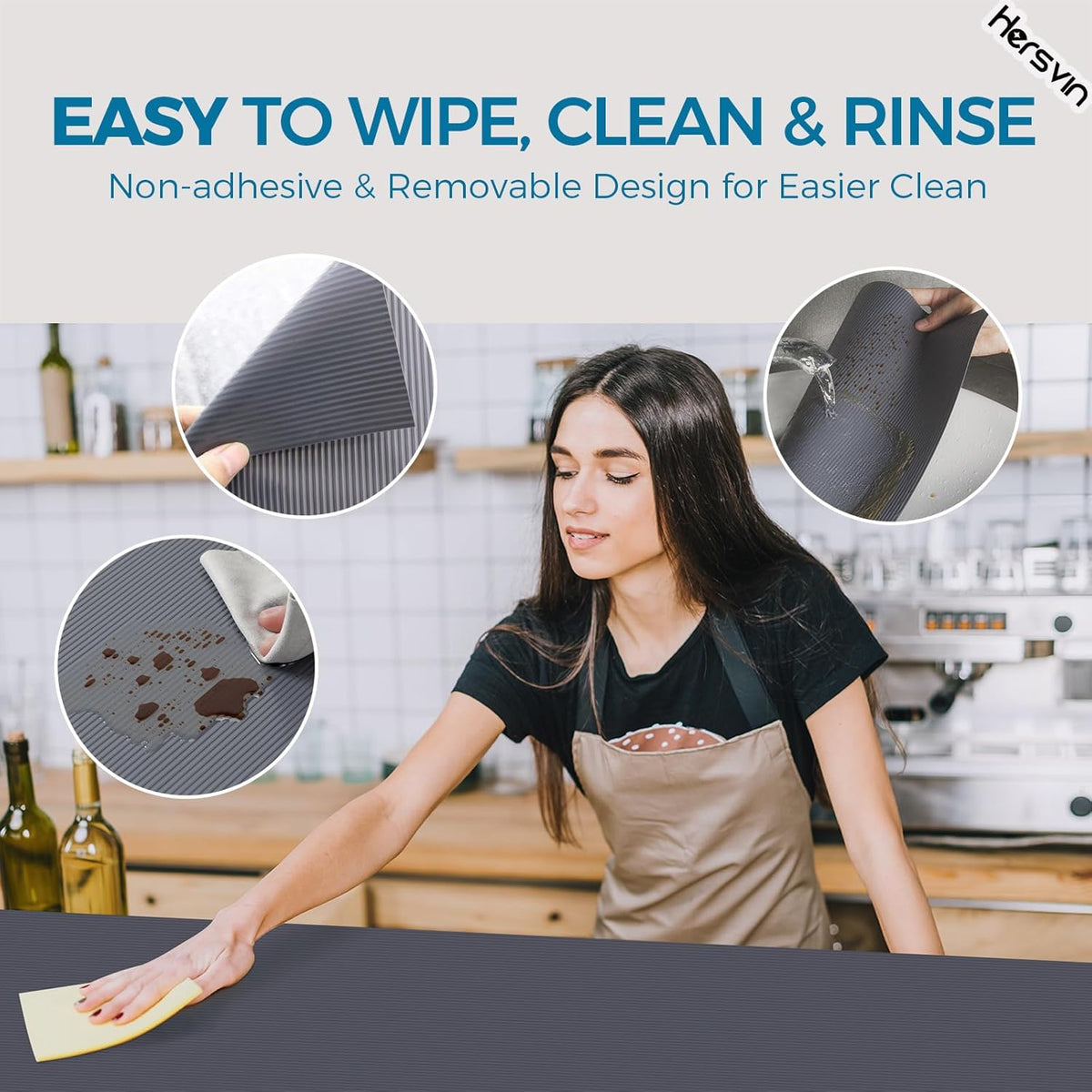 Shelf Liners 20 in x 20 ft EVA Drawer Mats, Non-Adhesive Cupboard Pad, Kitchen Cabinet Lining