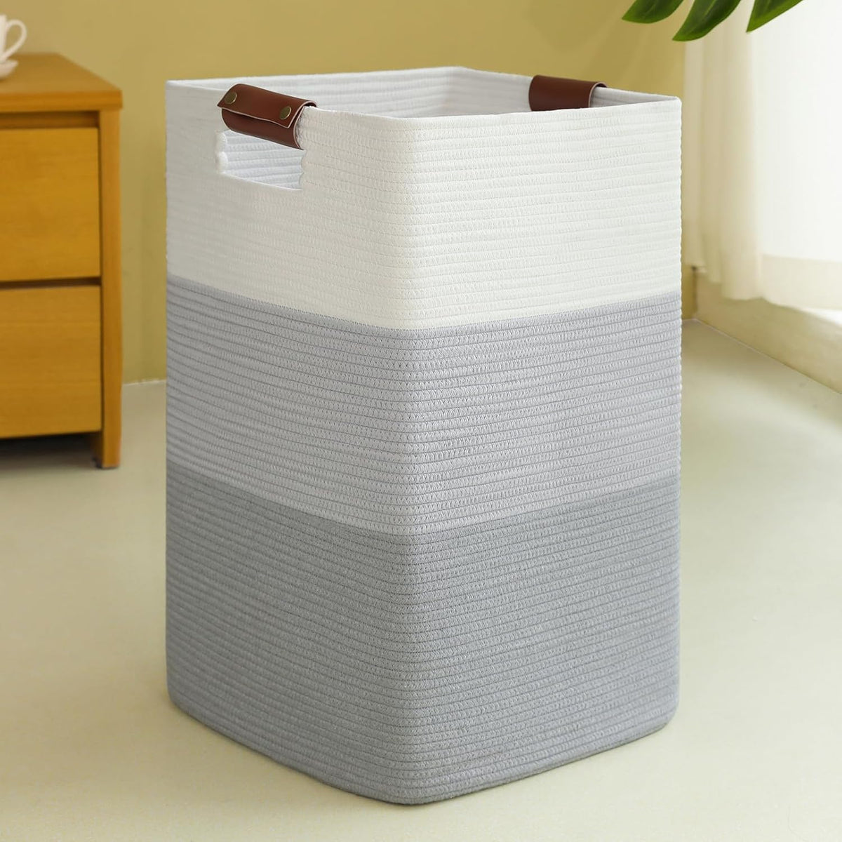 Laundry Hamper 96L Extra Large Laundry Basket, Woven Blanket Basket, Cotton Woven Storage Hamper