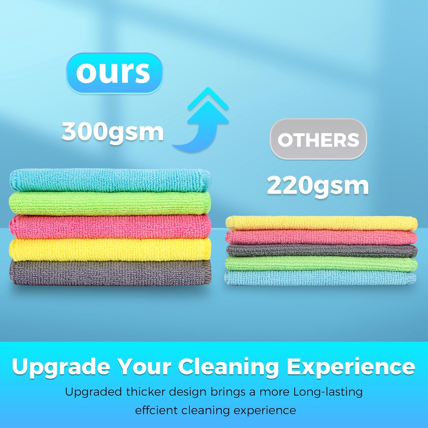 15pcs Microfiber Cleaning Cloth Lint Free, Absorbent, Streak Free, Non-Abrasive, Reusable and