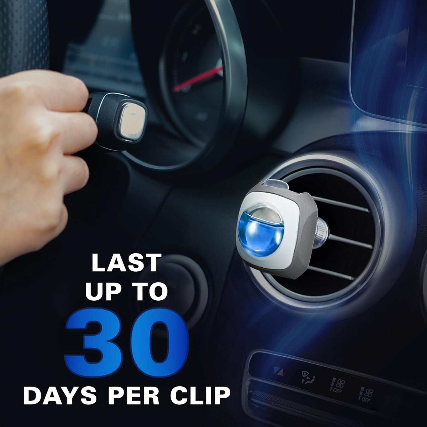 Air Jungles Ocean Scent Car Air Freshener Clip, 6 Vent Clips, 4ml Each, Long Lasting Air Freshener