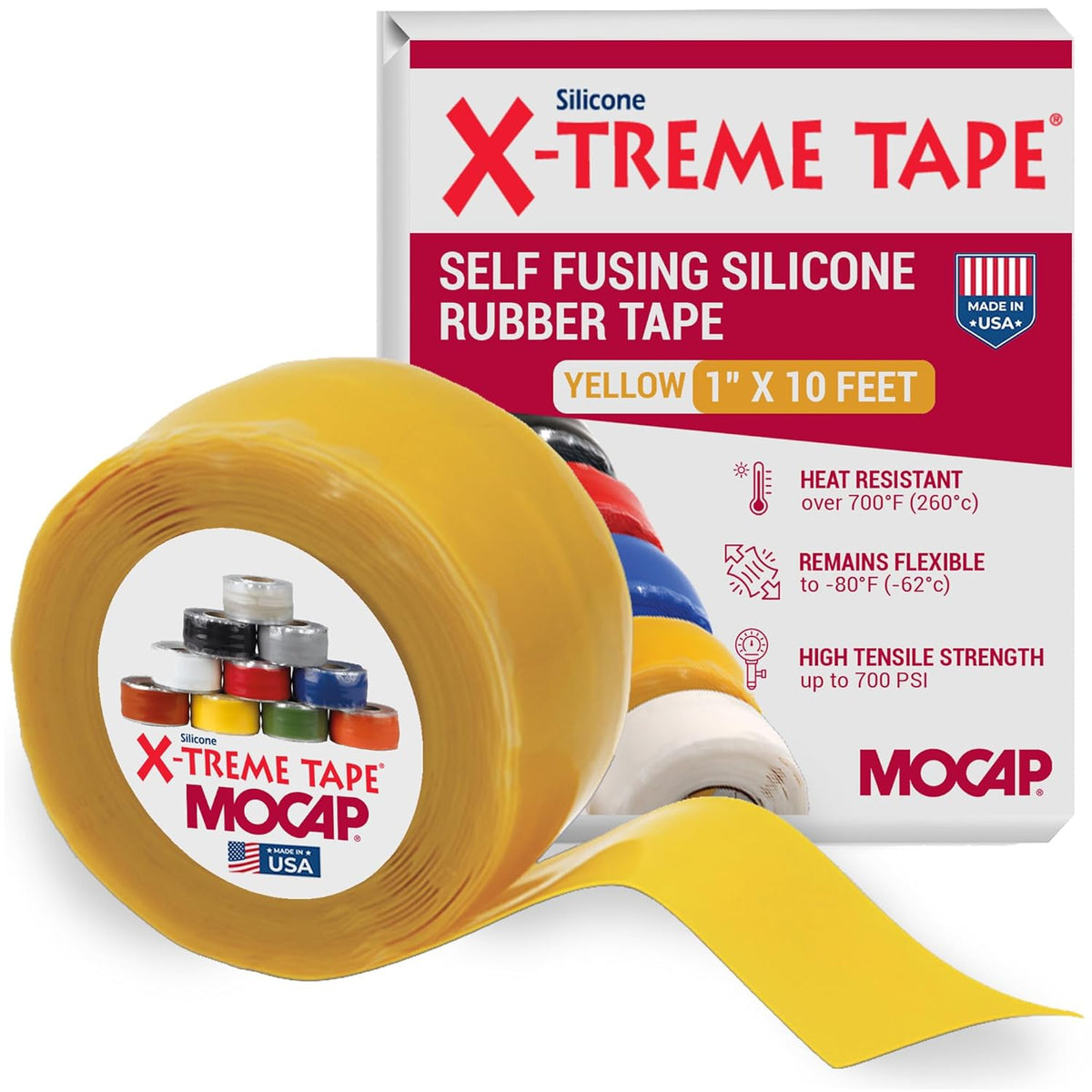 X-Treme Tape MOCAP Heavy Duty Electrical Tape, Self-Fusing Silicone Rubber, Waterproof & Insulating