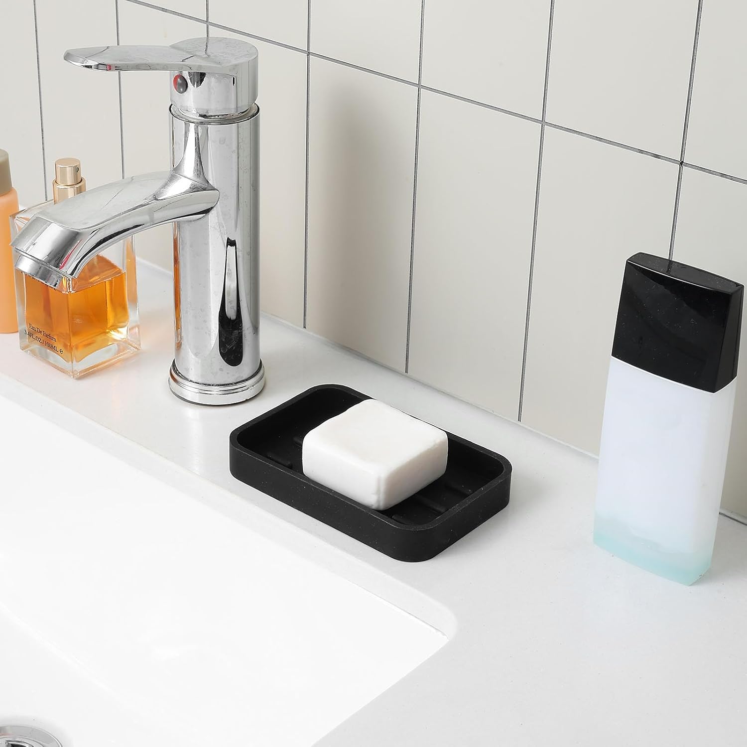 Silicone Kitchen Sink Organizer Tray for Multiple Usage,Easy Clean Sponges Holder for Kitchen