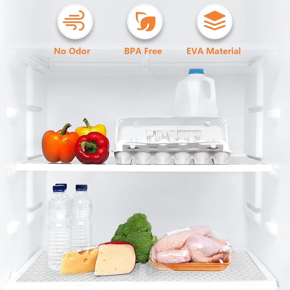 Shelf Liners for Kitchen Cabinets, Waterproof Kitchen Cupboard Liner, Refrigerator Liners and