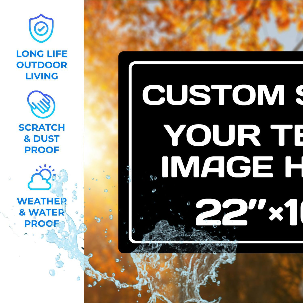 custom metal sign,Aluminum Weatherproof Metal Sign Multiple Sizes Custom Personalized Text And