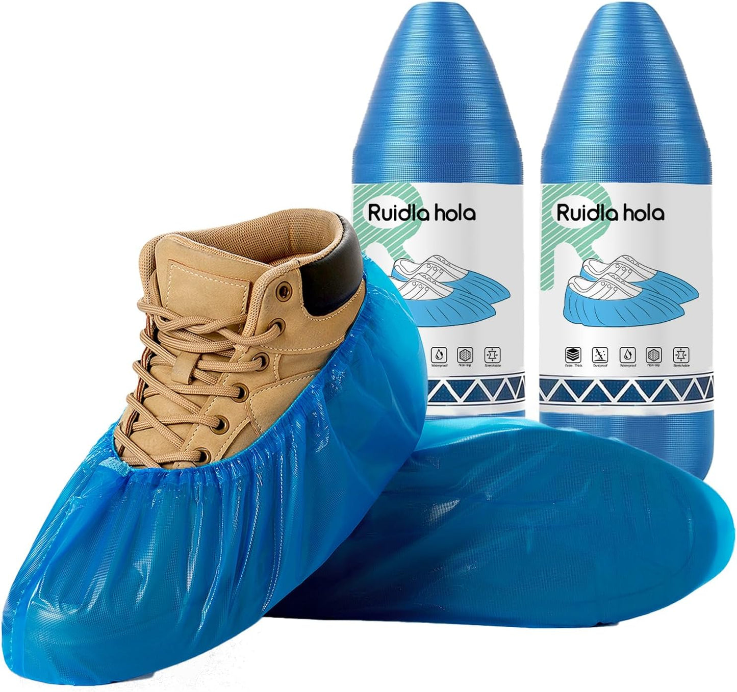 Shoe Covers Disposable – 140 Pack (70 Pairs), Roll-Pack CPE Boot Covers, Waterproof, Stretchable