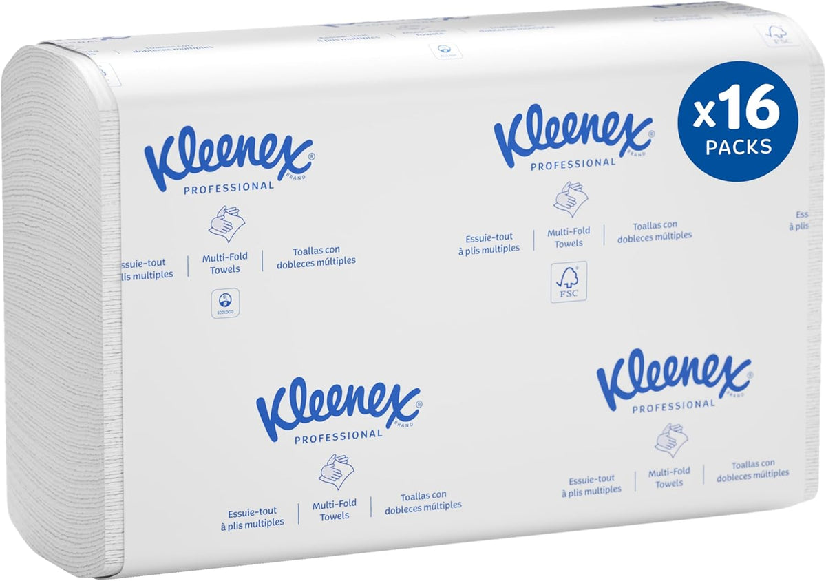 Kleenex Professional Universal Multifold Paper Towels, Bulk (01890), Absorbency Pockets, 9.2" x
