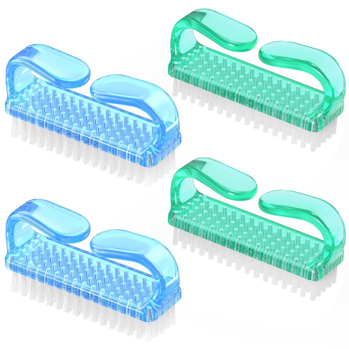 Handle Grip Nail Brush, Hand Fingernail Brush Cleaner Scrubbing Kit Pedicure for Toes and Nails Men