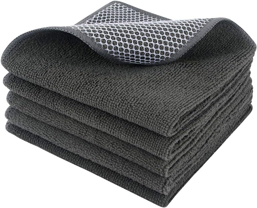 SINLAND Microfiber Dish Cloths Wash Clothes for Kitchen Best Kitchen Cloths Cleaning Cloth Poly