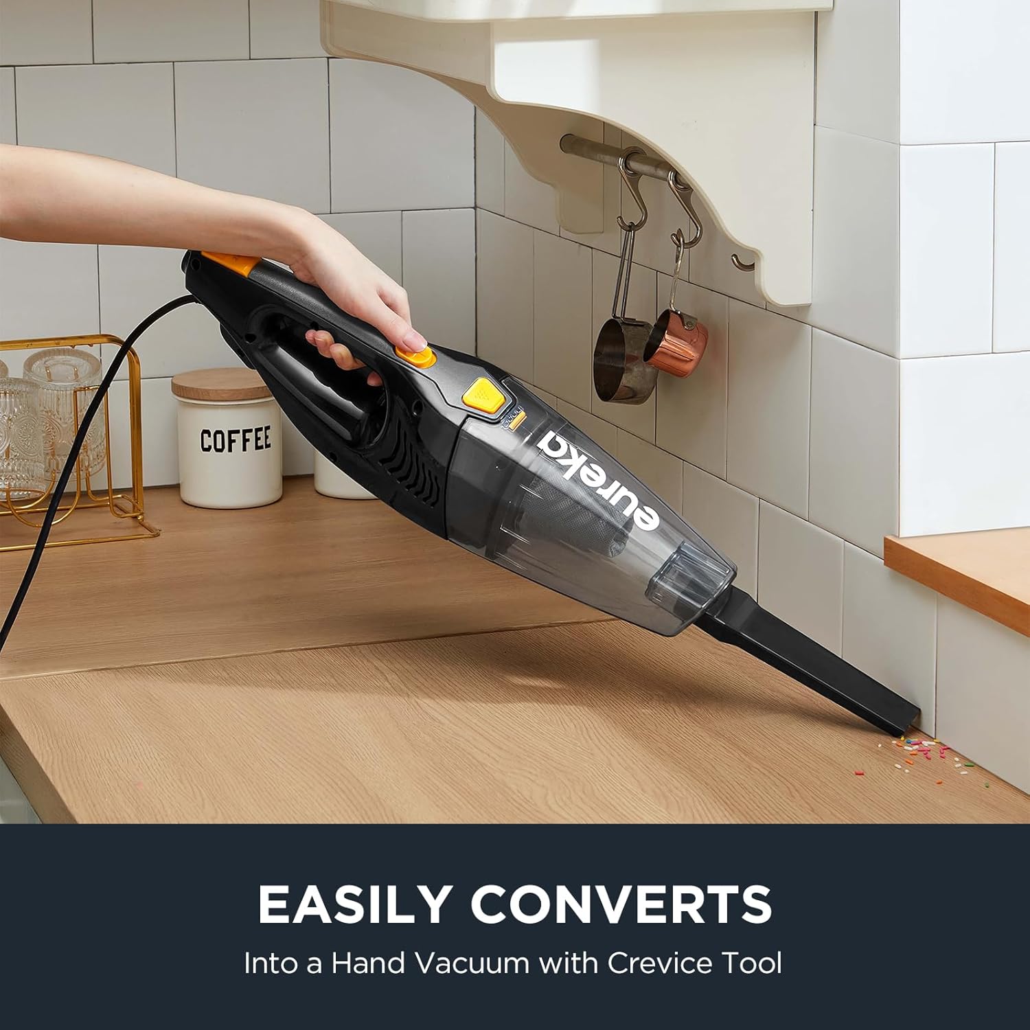 Eureka Blaze Stick Vacuum Cleaner, Powerful Suction 3-in-1 Small Handheld Vac with Filter for Hard
