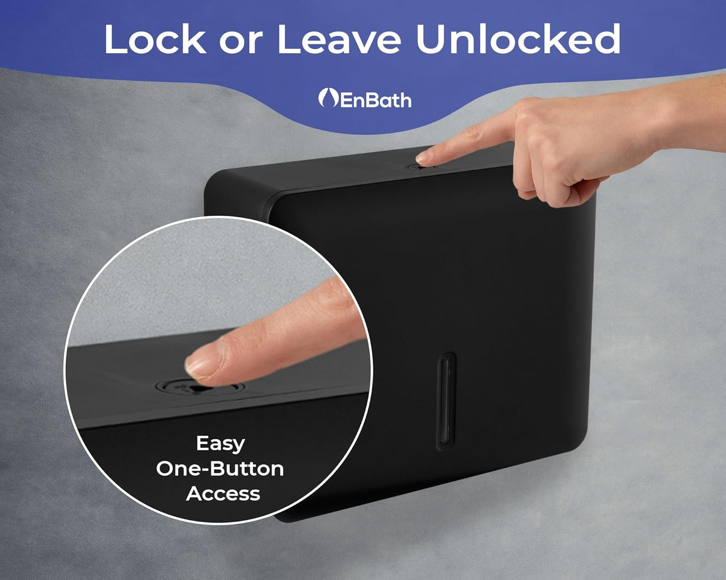 Multifold Paper Towel Dispenser Wall Mount (Black, 2-Pack), Folded Hand Towel Dispenser for