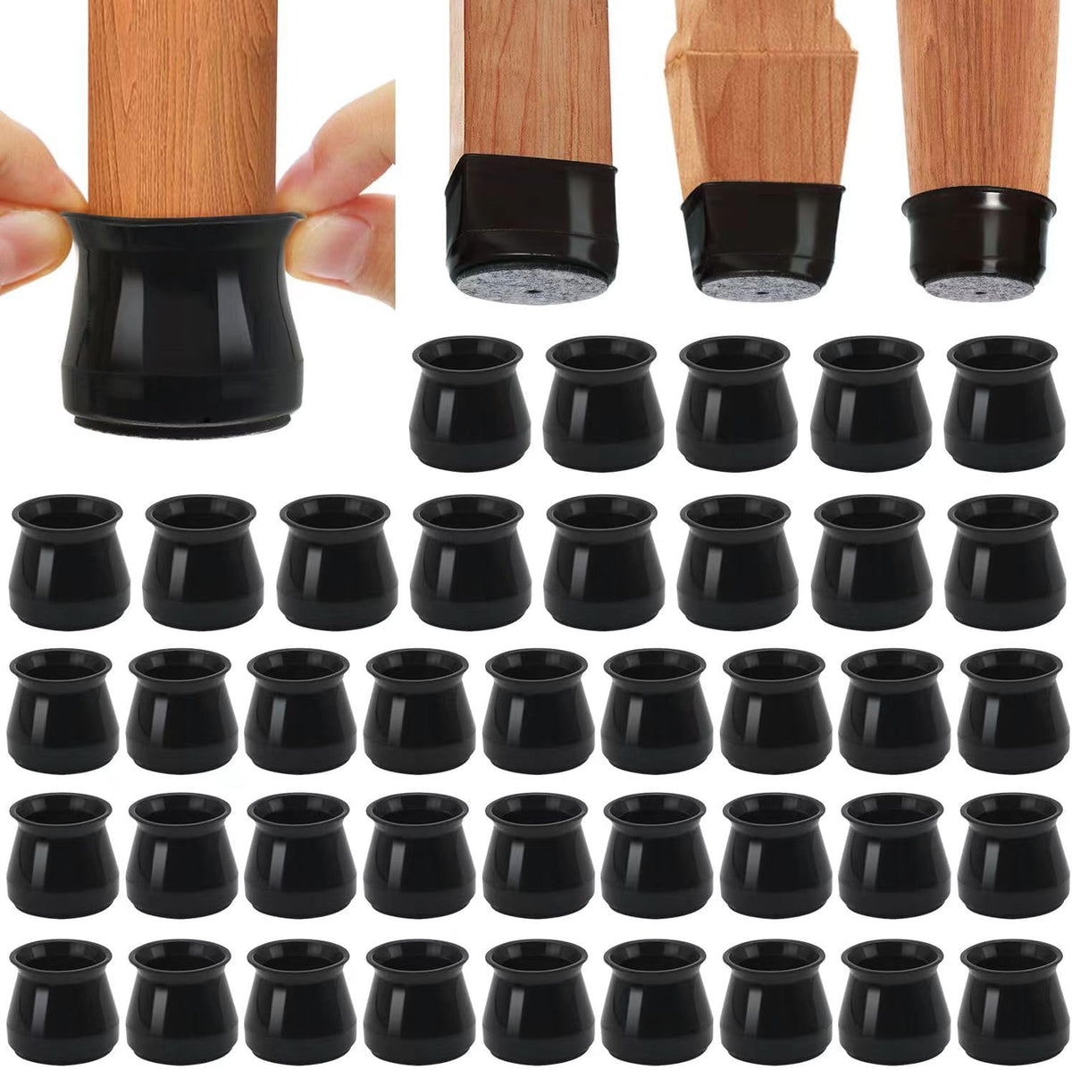 BUMACO Chair Leg Floor Protectors Chair Leg Protectors for Hardwood Floors Silicone Pads Covers to