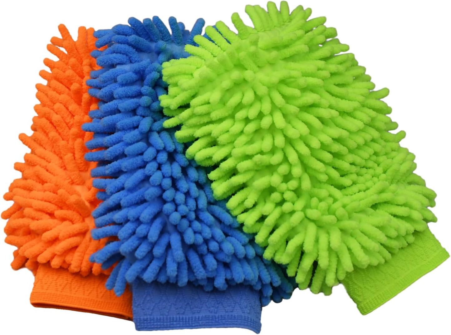 Raeyuan Car Wash Mitt Microfiber 3 Pack Scratch Proof & Lint-Free Wash Mitt for Cars, SUVs, Trucks