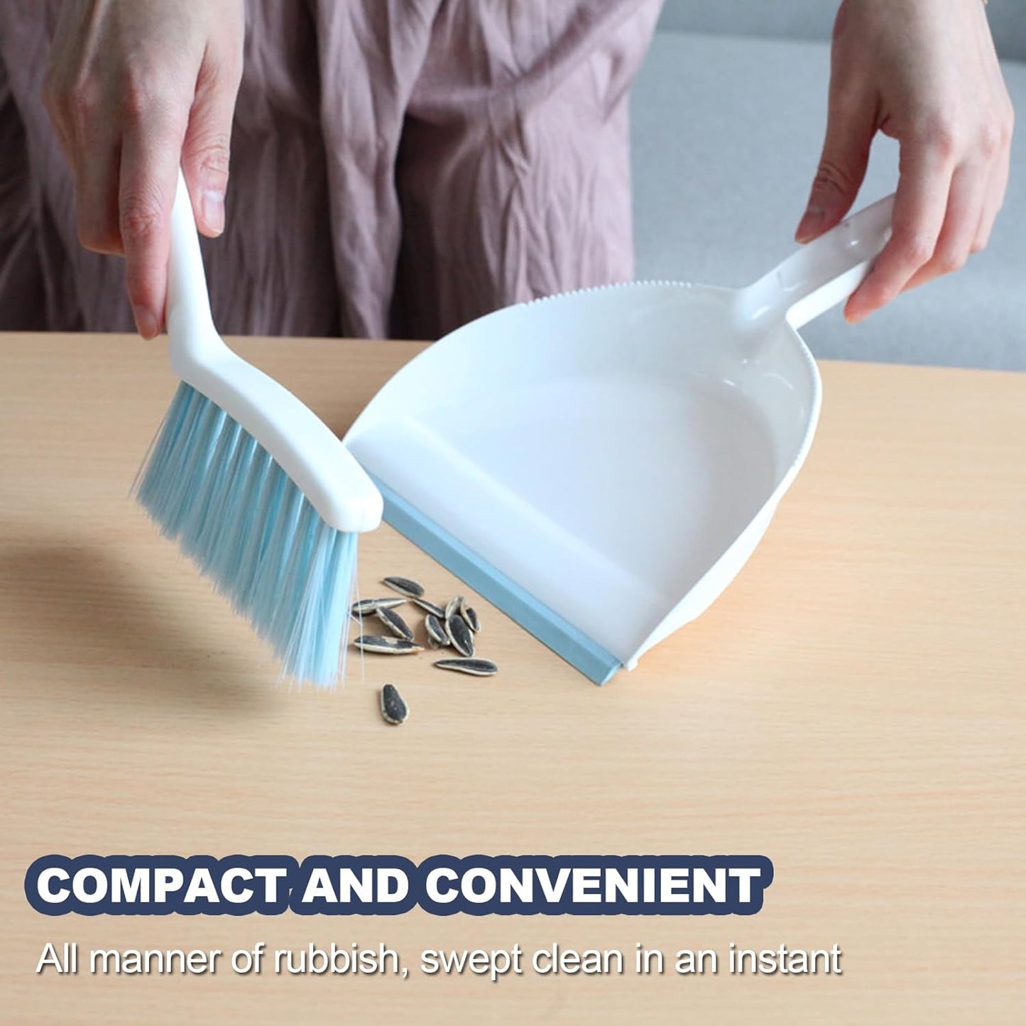 Mini Broom and Dustpan Set Small Dust pan & Brush Set Portable Cleaning Tools for Home Office RV