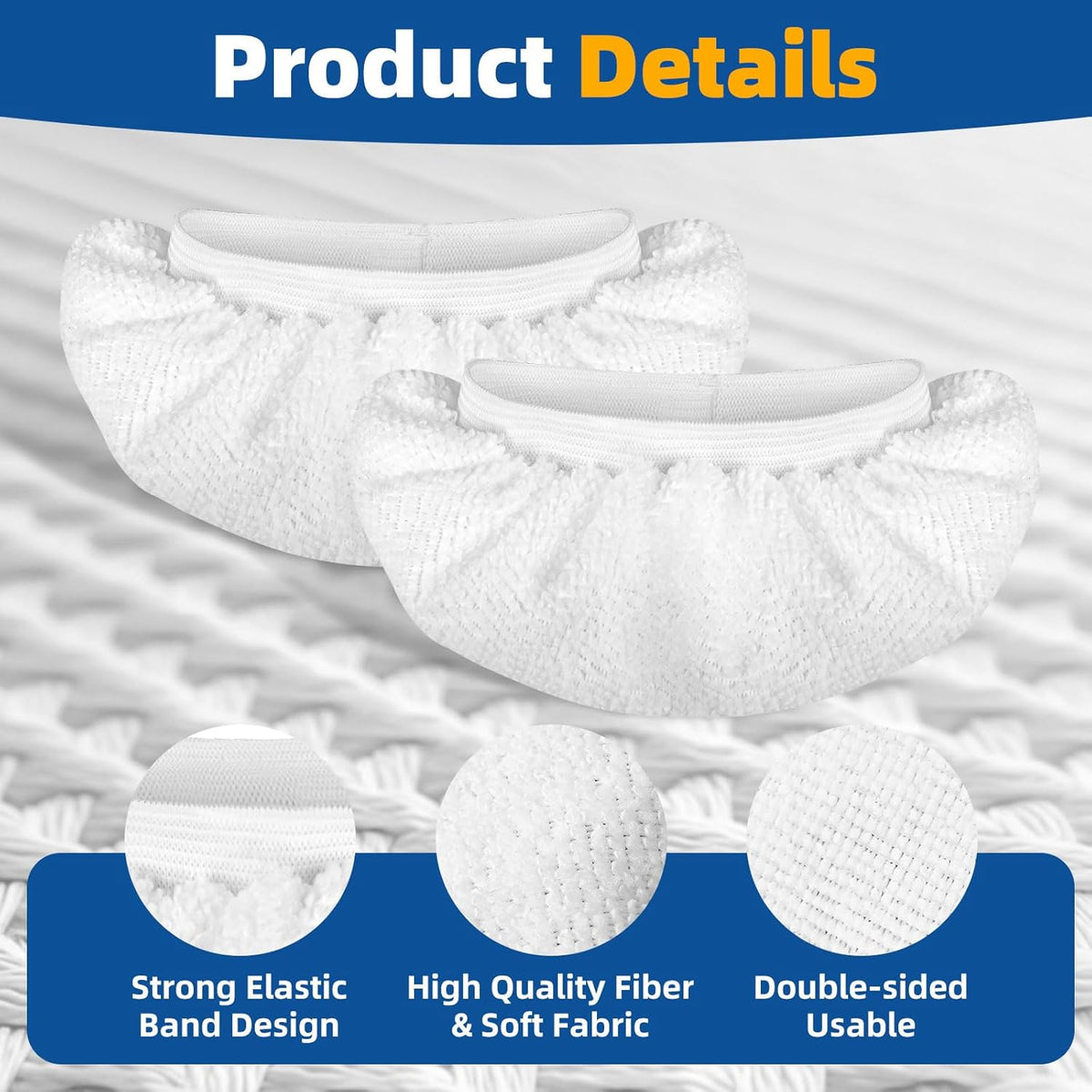 LOVECO 8 Pack Universal Microfiber Cloths for Handheld Steam Cleaner - Compatible with Bissell