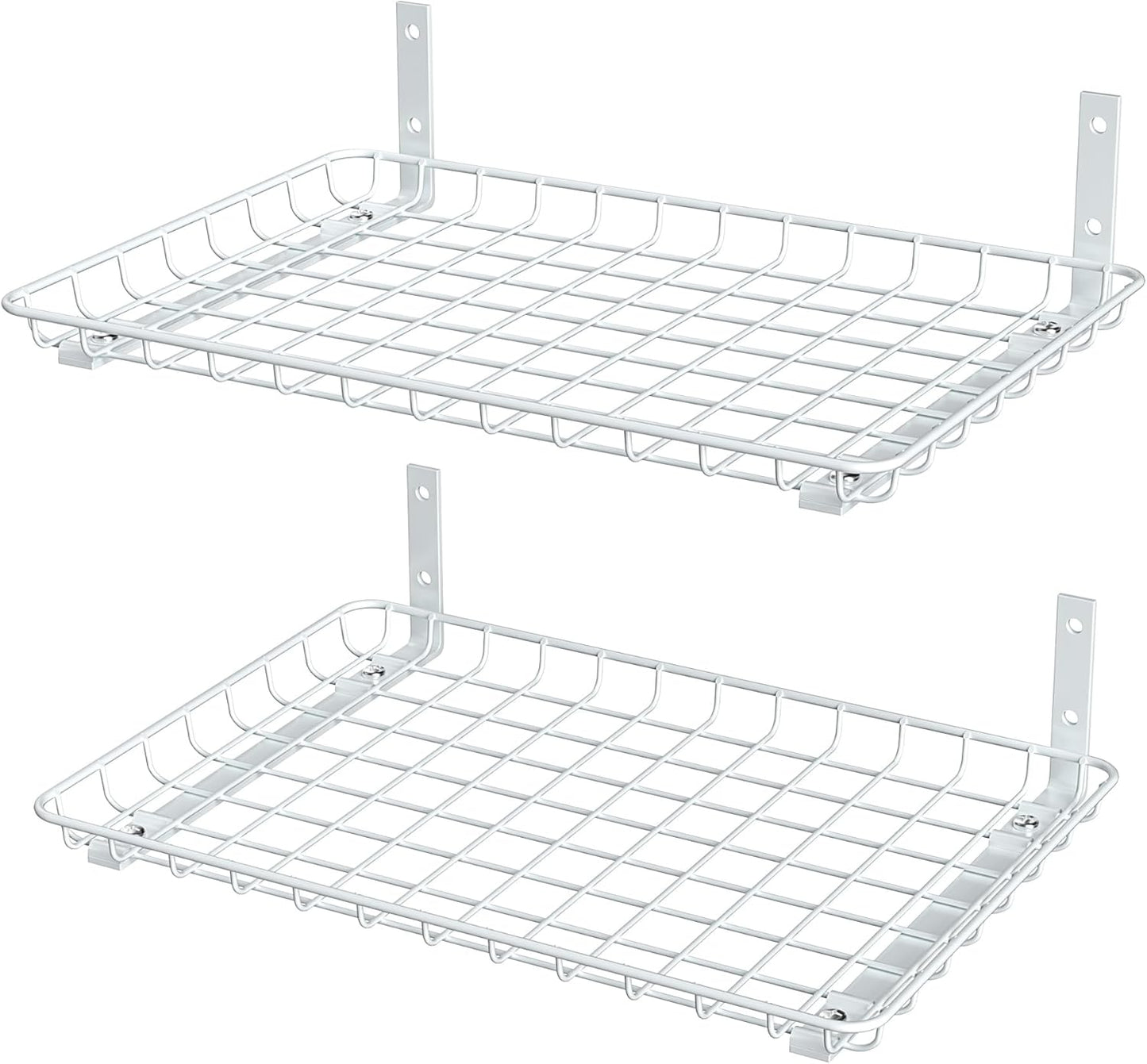 EVERHANGER Garage Wall Shelves 12x18 Inch, Wall Mounted Storage Shelf, Metal Shelf Rack, Heavy-Duty