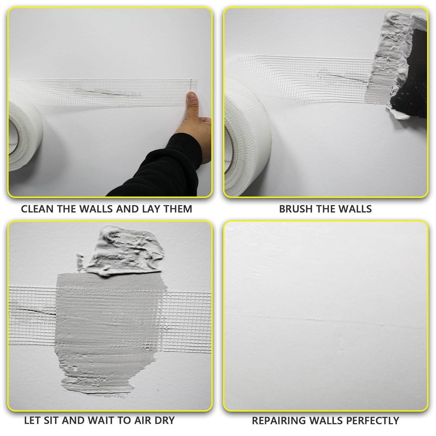 20" 100 Feet Drywall Joint Tape, Self-Adhesive Encrypted Fiberglass Drywall Repair Mesh Tape for