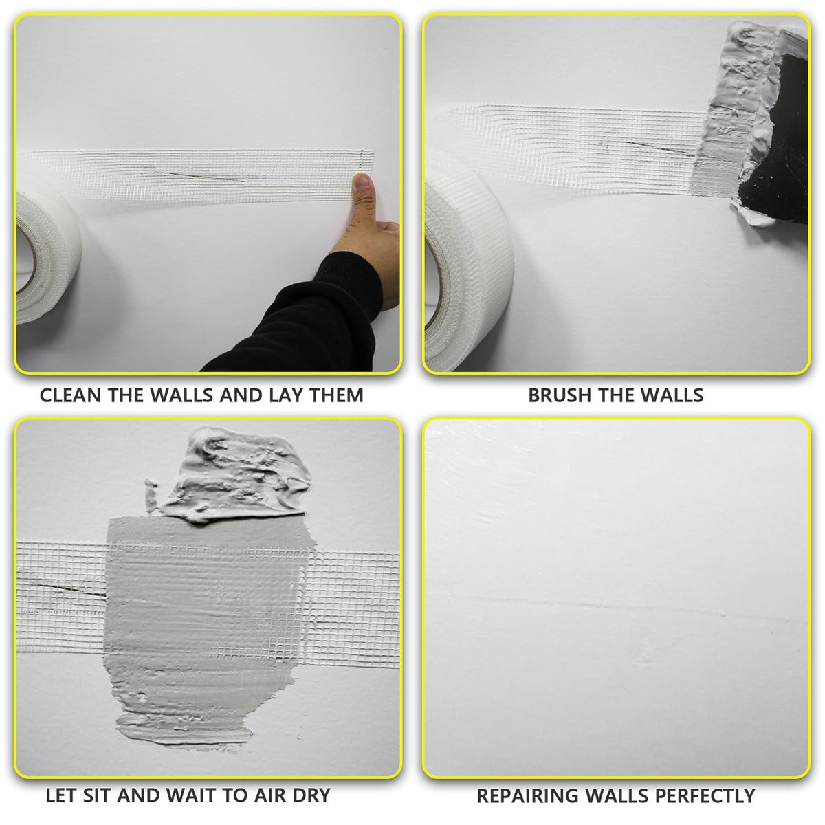 10" 100 Feet Drywall Joint Tape, Self-Adhesive Encrypted Fiberglass Drywall Repair Mesh Tape for