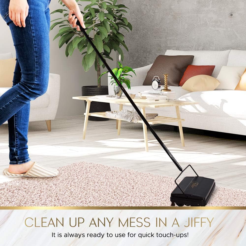 Fuller Brush 17028 Electrostatic Carpet & Floor Sweeper - 9" Cleaning Path - Lightweight - Ideal