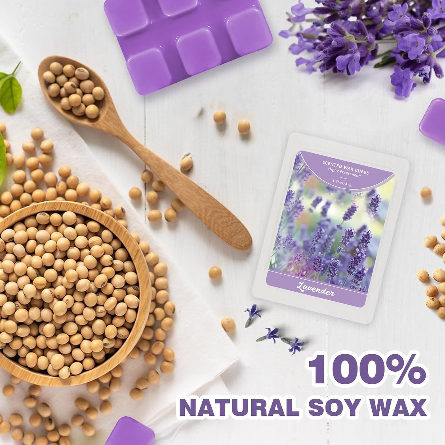 SCENTORINI Wax Melts Wax Cubes, Long Lasting Lavender Wax Melts for Sleep, Scentsy Wax Melts for