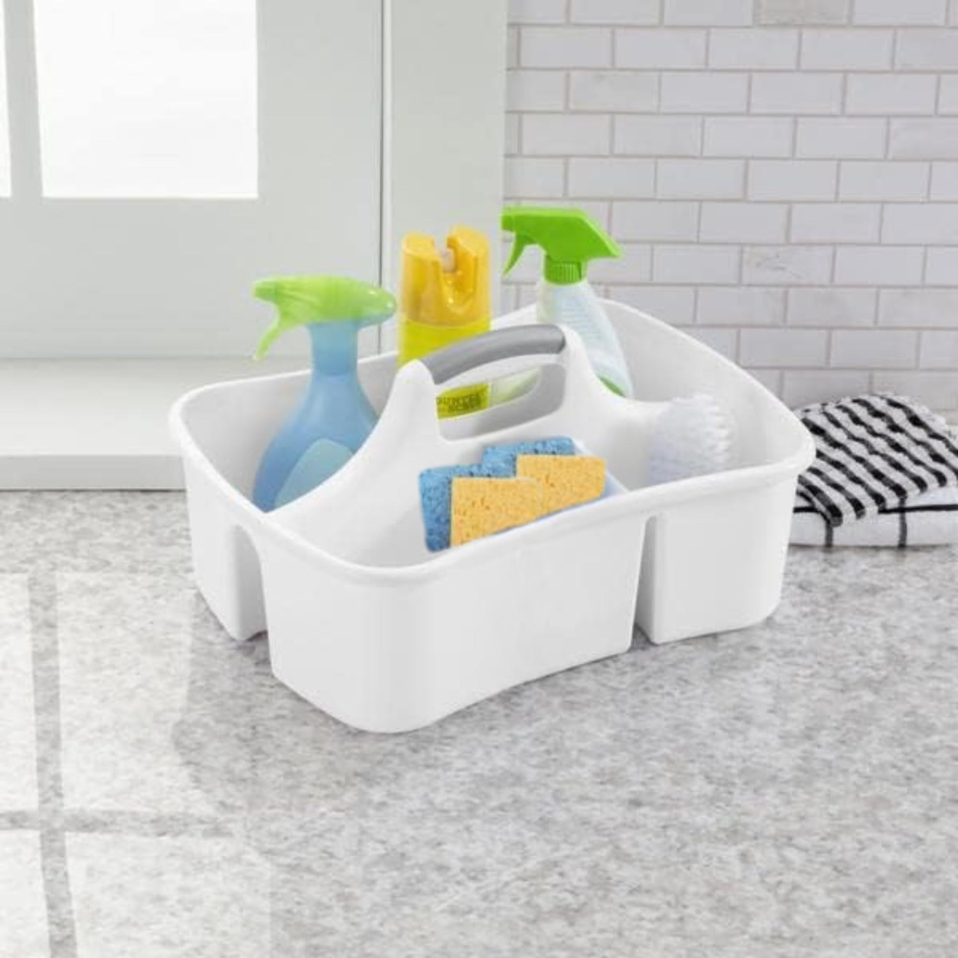 JOEY'Z Extra Large 5 Gallon Divided Cleaning Caddy Organizer with Handle