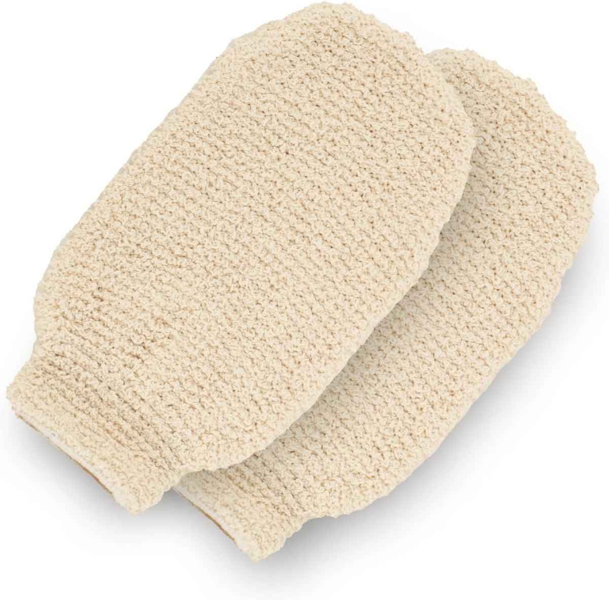 GUARD&MARINE Natural Shower Mitts - Hemp Bath Gloves for Skin Exfoliation, Mitt Washcloth for Body