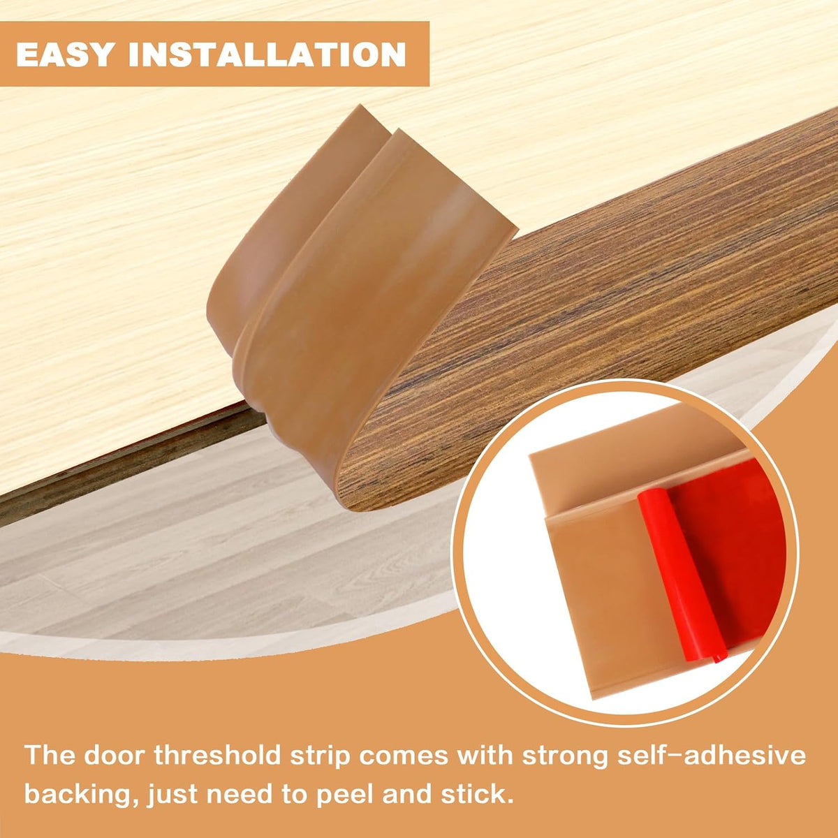 Vinyl Door Threshold Flooring Transition Strip Self Adhesive Carpet Edging Strip for Laminate