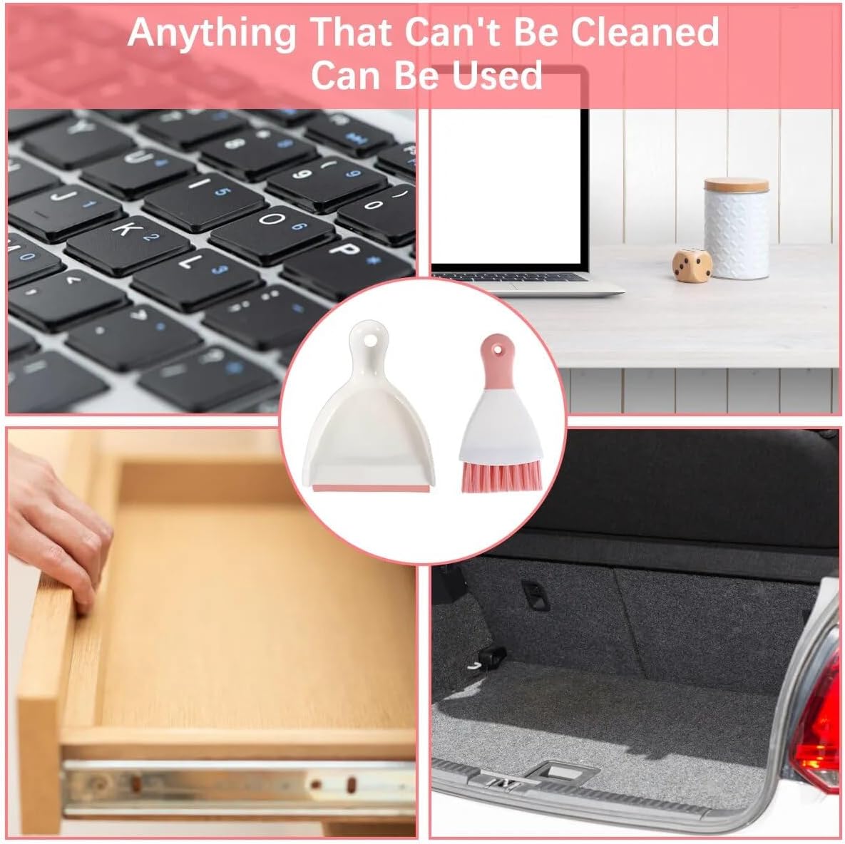 Dust Pan Broom Brush Dustpan - Dustpan and Brush Set, Mini Dust Pans with Brushes, Handheld Broom