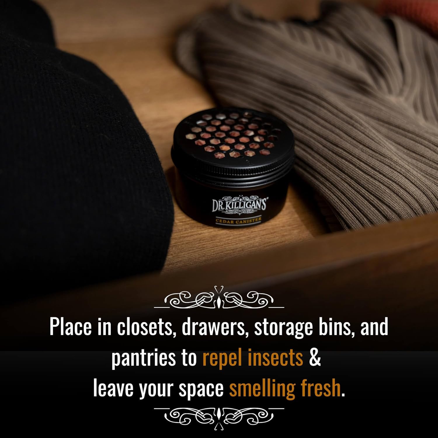 Dr. Killigan's Cedarwood Chip Canisters - Moth Repellent for Closets, Cedar Blocks for Clothes