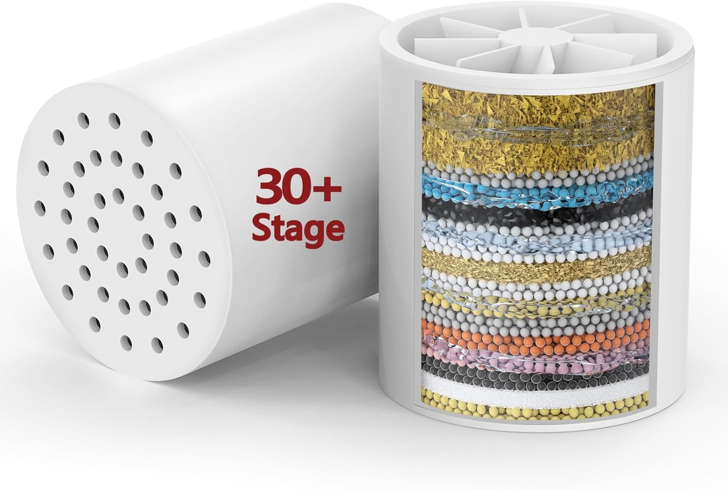 2 Pack 33 Stage Universal Shower Filter Replacement Cartridge - Hard Water Purifier Removes