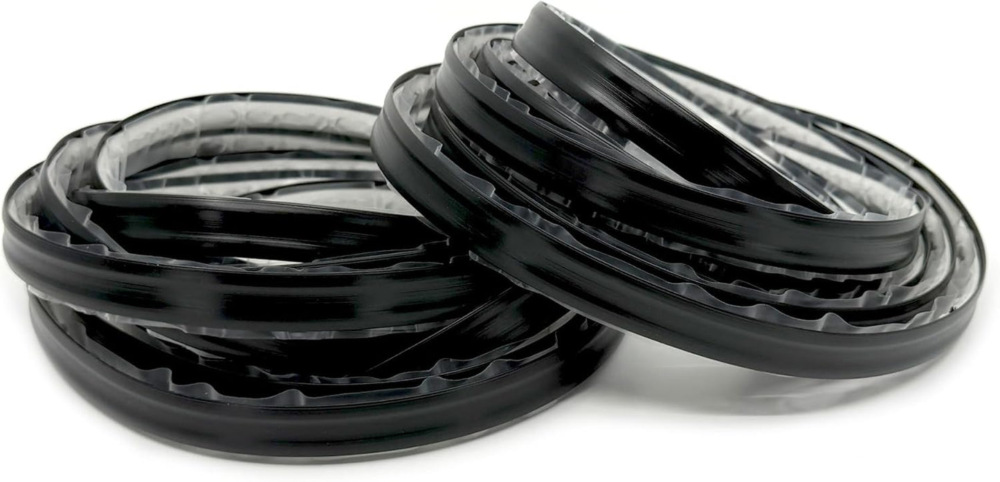 InstaTrim Black New & Improved Caulk Trim, 1/2" by 10', 2-Pack, Flexible, Waterproof for Bathroom