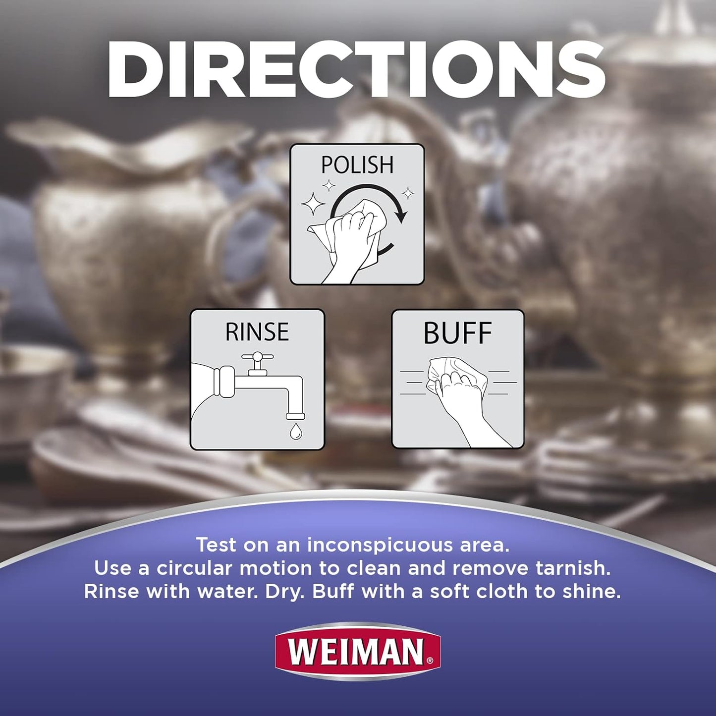 Weiman Jewelry Polish Cleaner, Tarnish Remover Wipes - 20 Count - Use on Silver Jewelry Antique