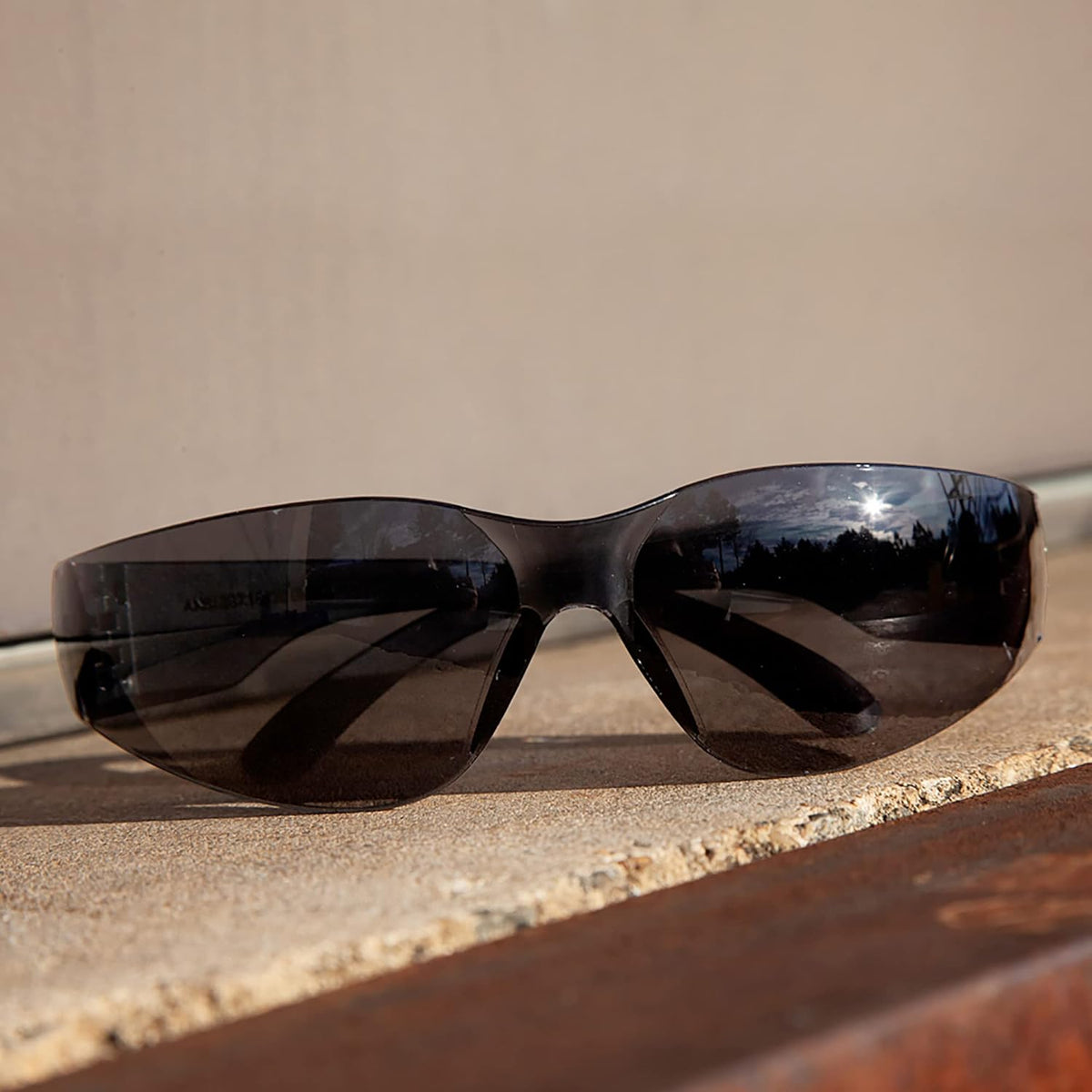 BISON LIFE Safety Glasses - Scratch Resistant Wrap Around Eyewear, Polycarbonate ANSI Z87.1 Impact