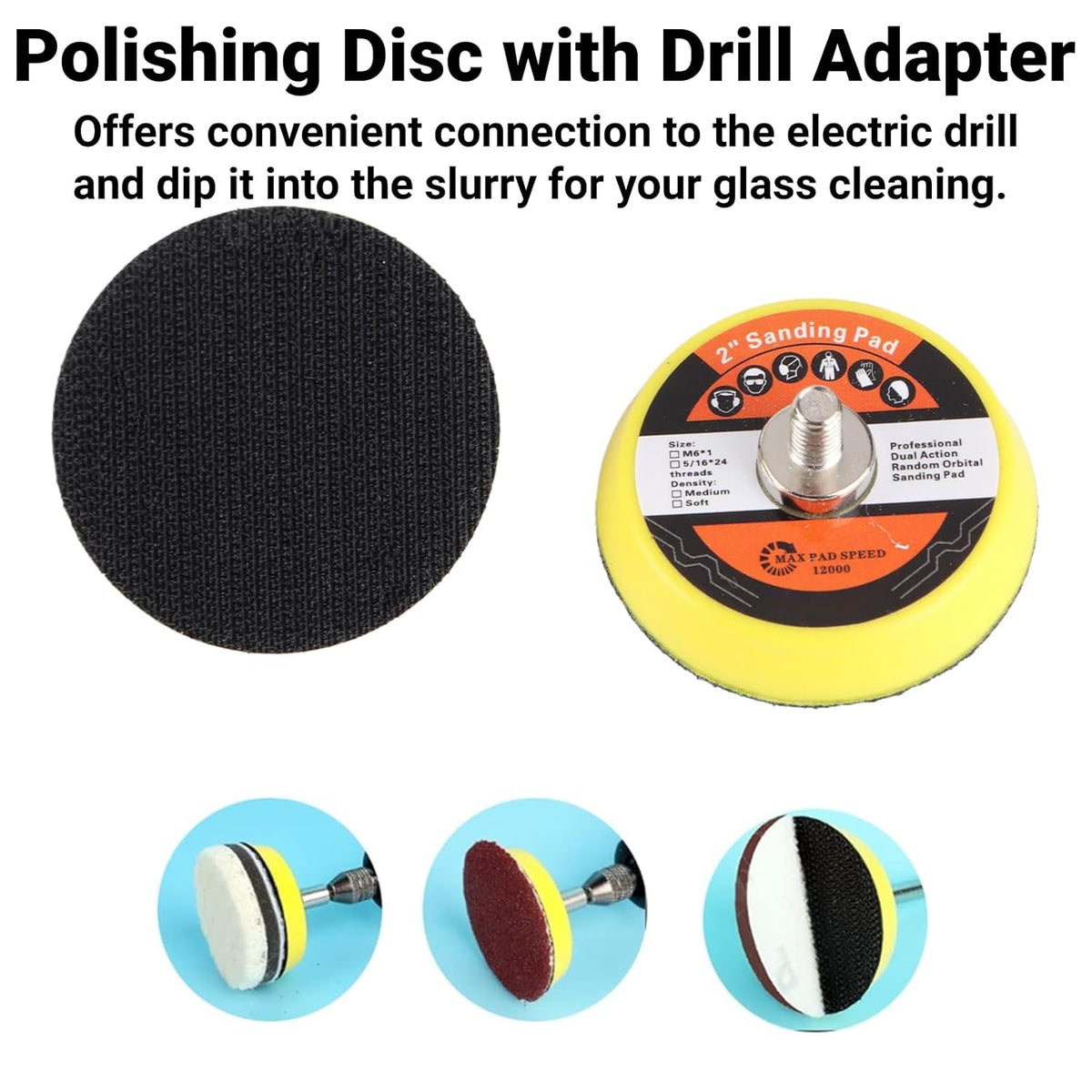 Windshield Scratch Remover Set Glass Polishing Kit Abrasive Discs Polish Pads for Any Windscreen