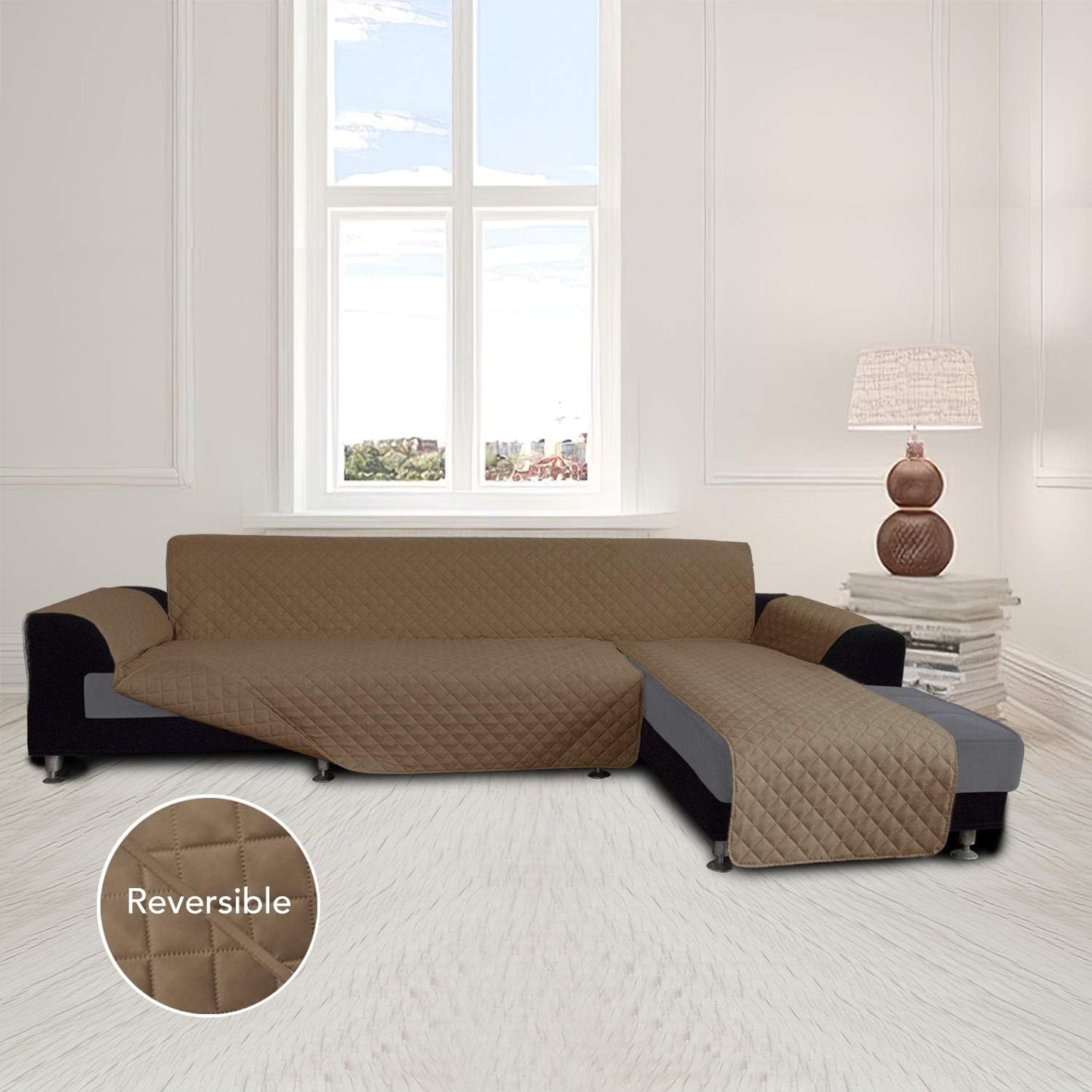 Easy-Going Sofa Slipcover L Shape Sofa Cover Sectional Couch Cover Furniture Protector Mat for Pets