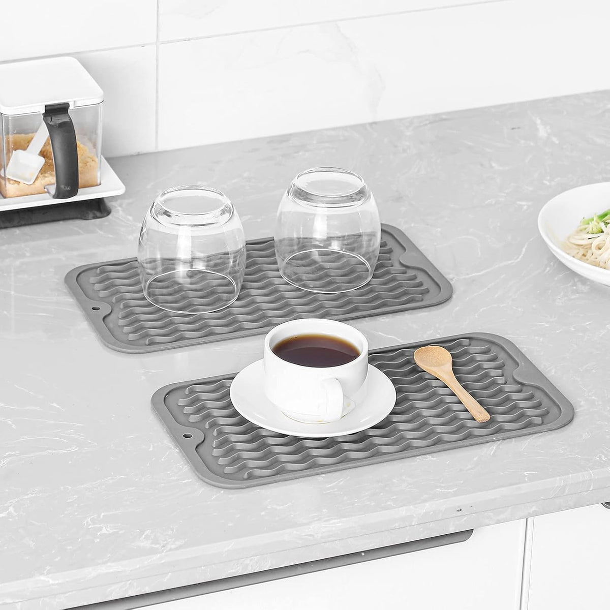 Silicone Dish Drying Mat for Multiple Usage,Easy clean,Eco-friendly,Heat-resistant Silicone Mat for