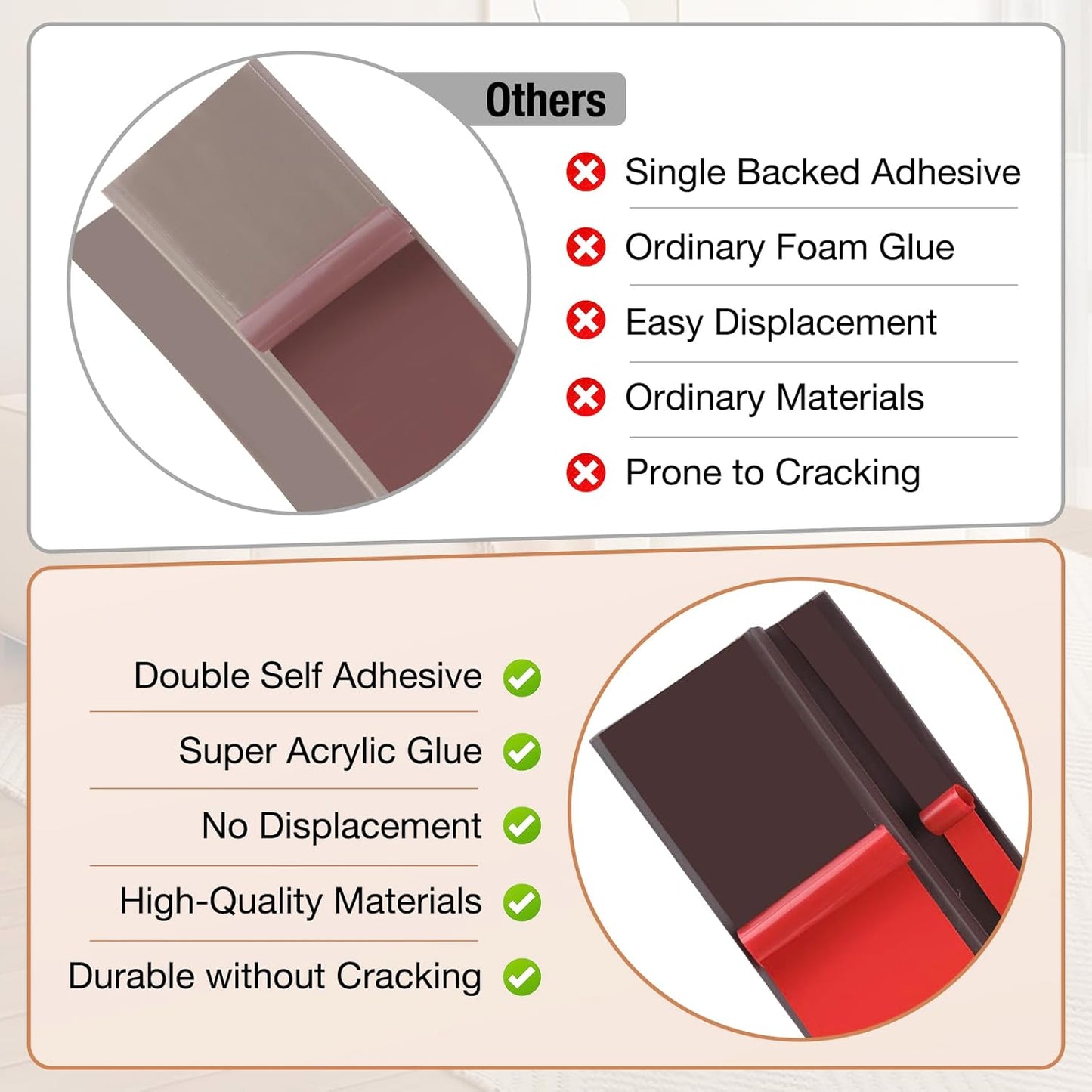 Floor Transition Strip Self Adhesive Vinyl Door Threshold for Doorways Carpet Edging Trim Overlap