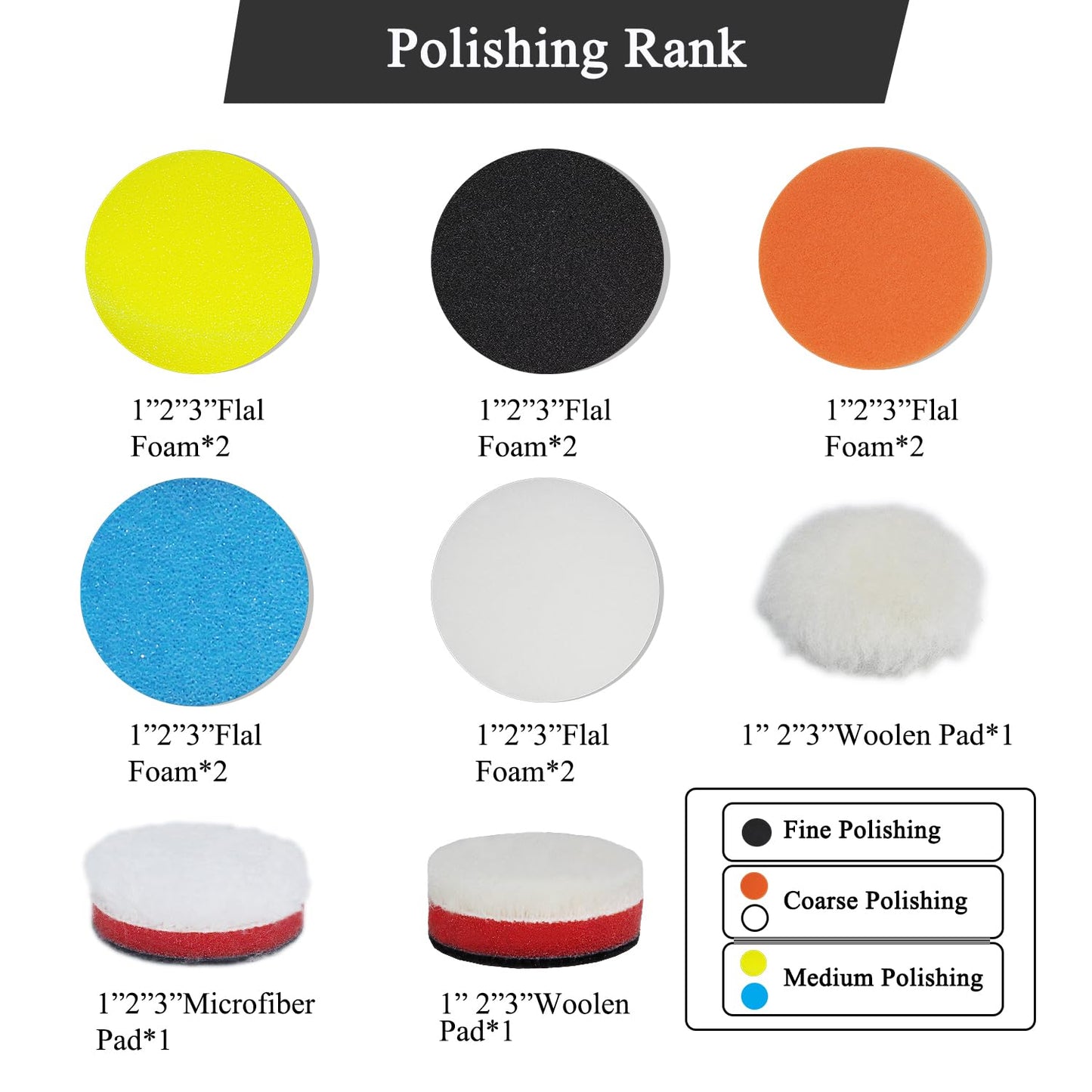 Car Foam Polishing Buffing Kit, Polishing Buffing Pads, Wool Pads, Polishing & Buffing Wheels,for
