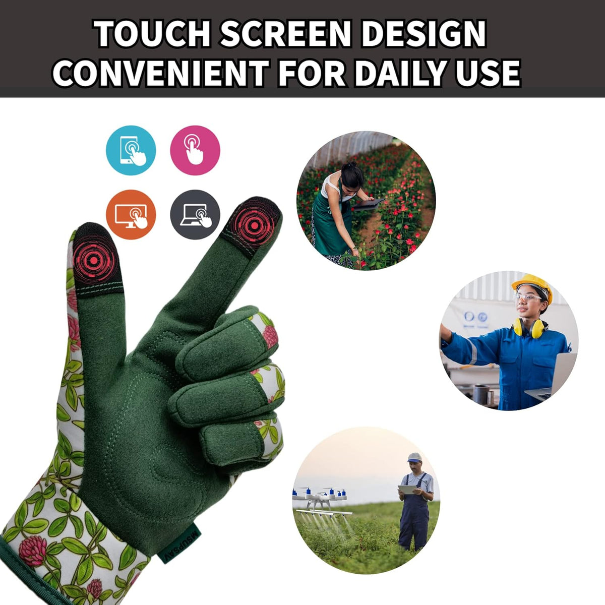 Thorn Proof&Puncture Resistant Gardening Gloves with Grip,Garden Gloves for Women, Leather Work