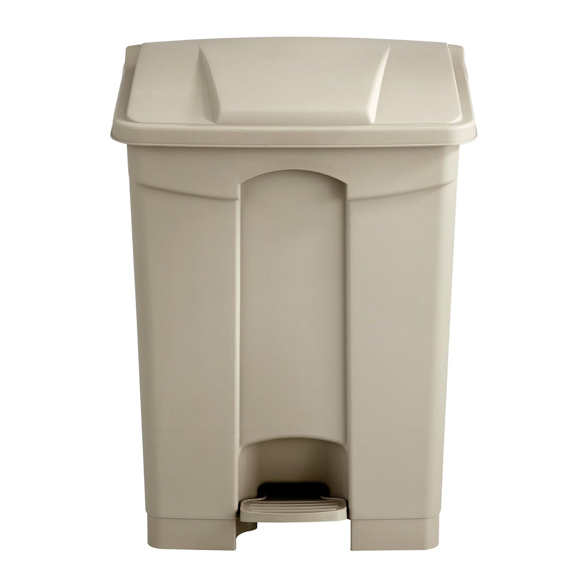 Safco Step On Plastic Trash Can with Foot Pedal, 17 Gallon Garbage Can for Kitchen, Indoor or