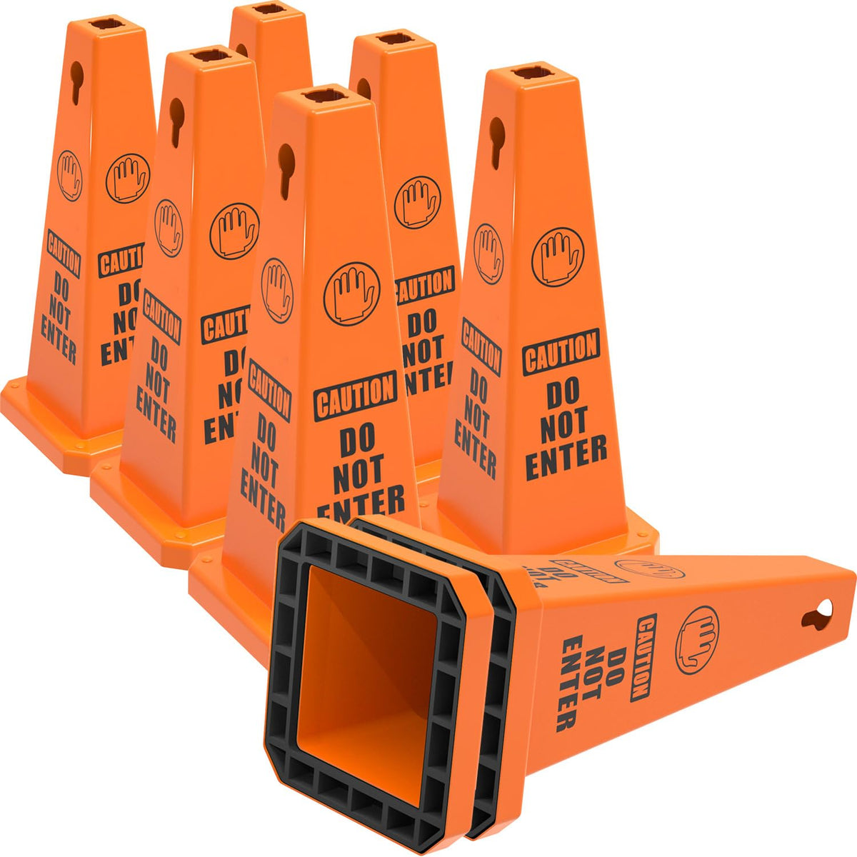 Plastic Traffic Cones, 4-Sided Message Cones, Road Safety Parking Cones, Standing Traffic Warning