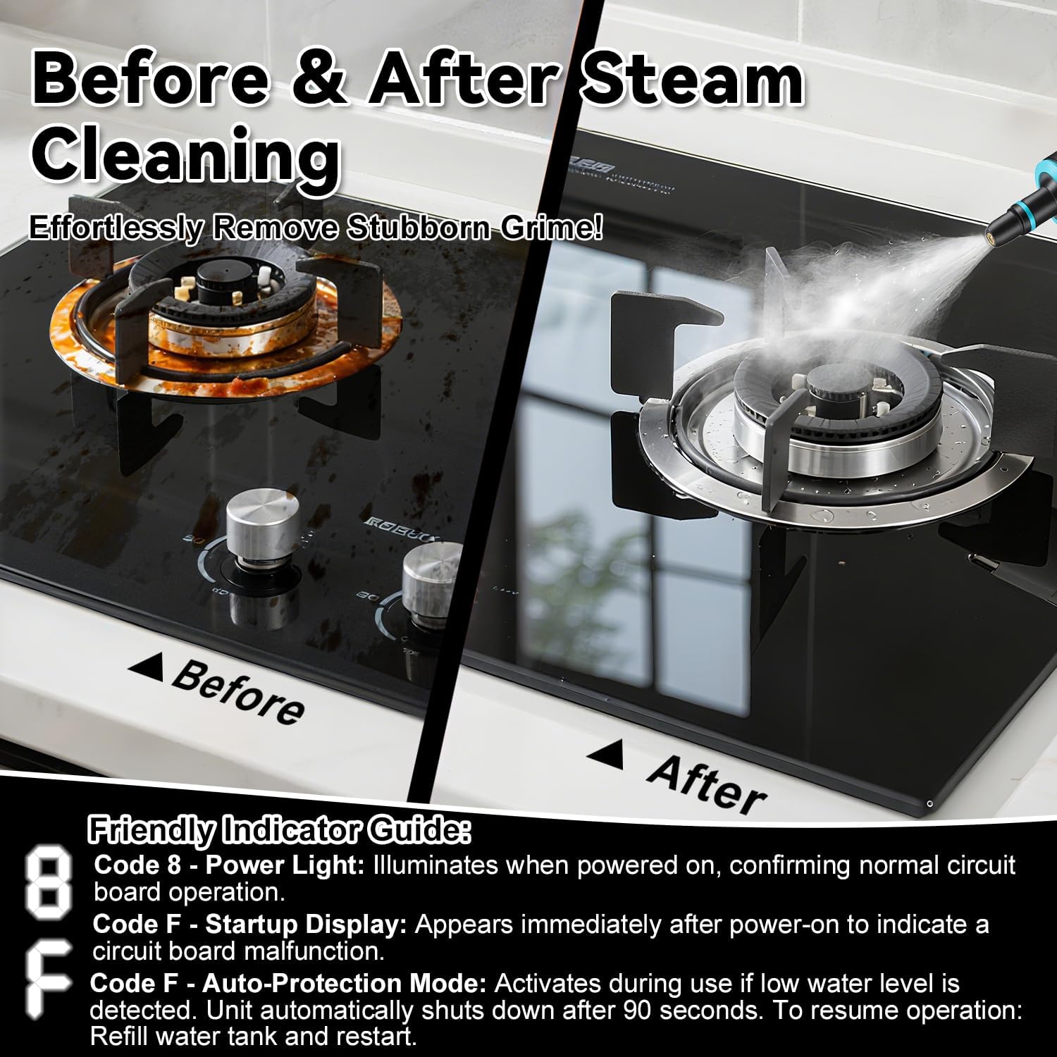 Steam Cleaner for Home, 2500W Portable Handheld Steamer for Cleaning, Large Capacity Tank