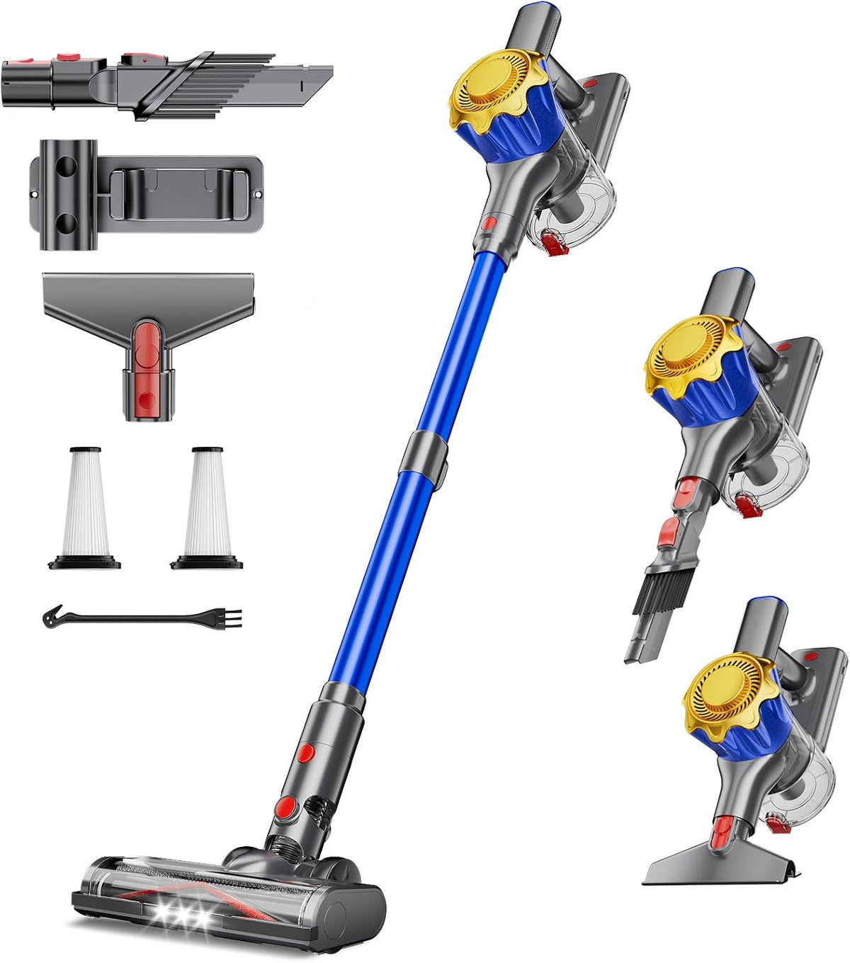 Cordless Vacuum Cleaner, 450W 40Kpa Powerful Stick Vacuum, Up to 50Mins Rechargeable Battery