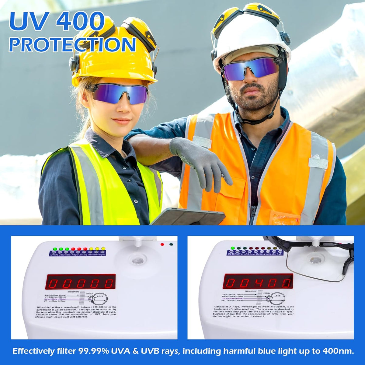 OXG 12 Pack Safety Glasses for Men Women, ANSI Z87.1 Safety Goggles Impact Resistant Protective