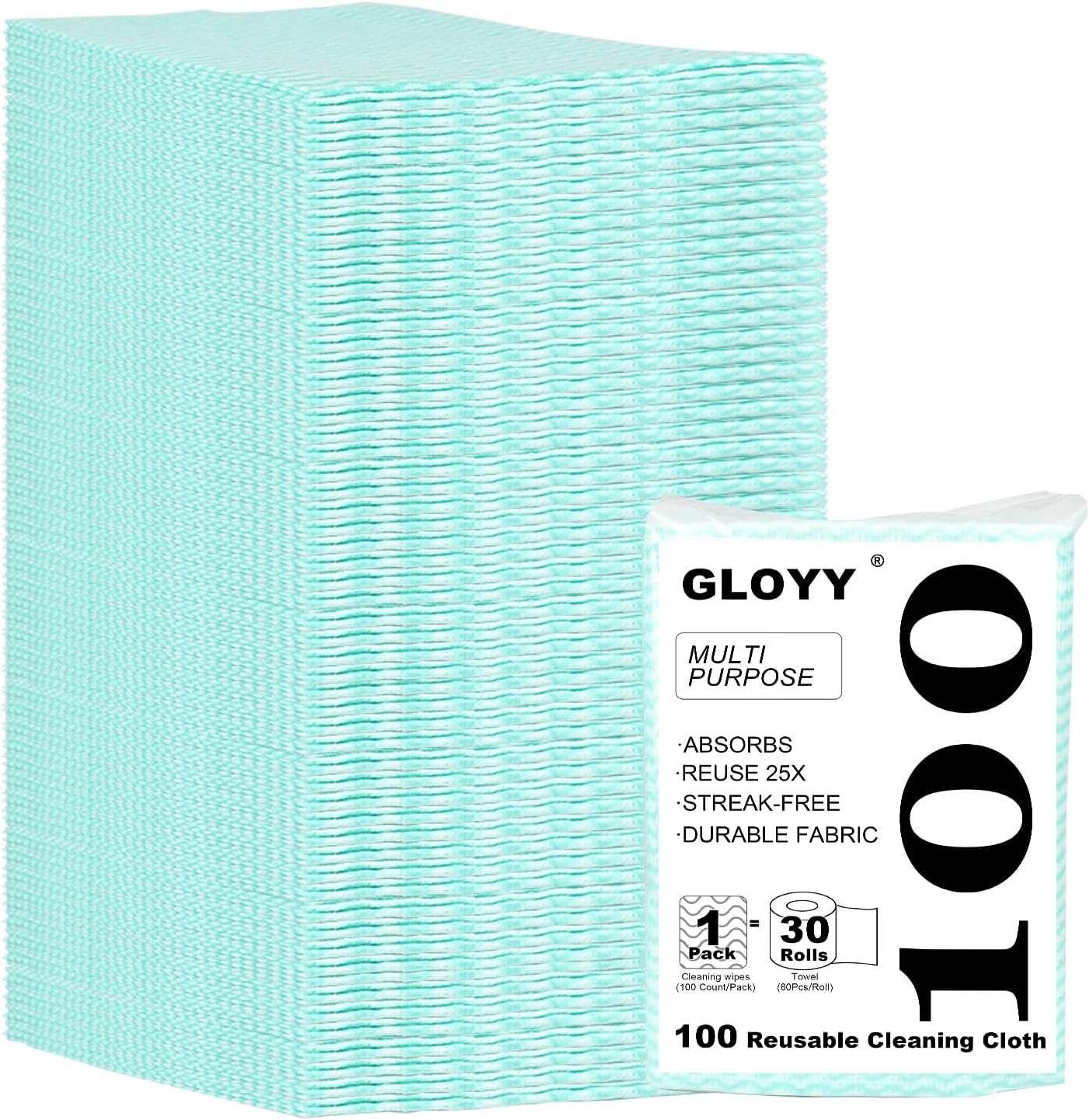100 Count Disposable Cleaning Towels and Dish Cloths,Super Absorbent Dishcloths,Multi-Surface