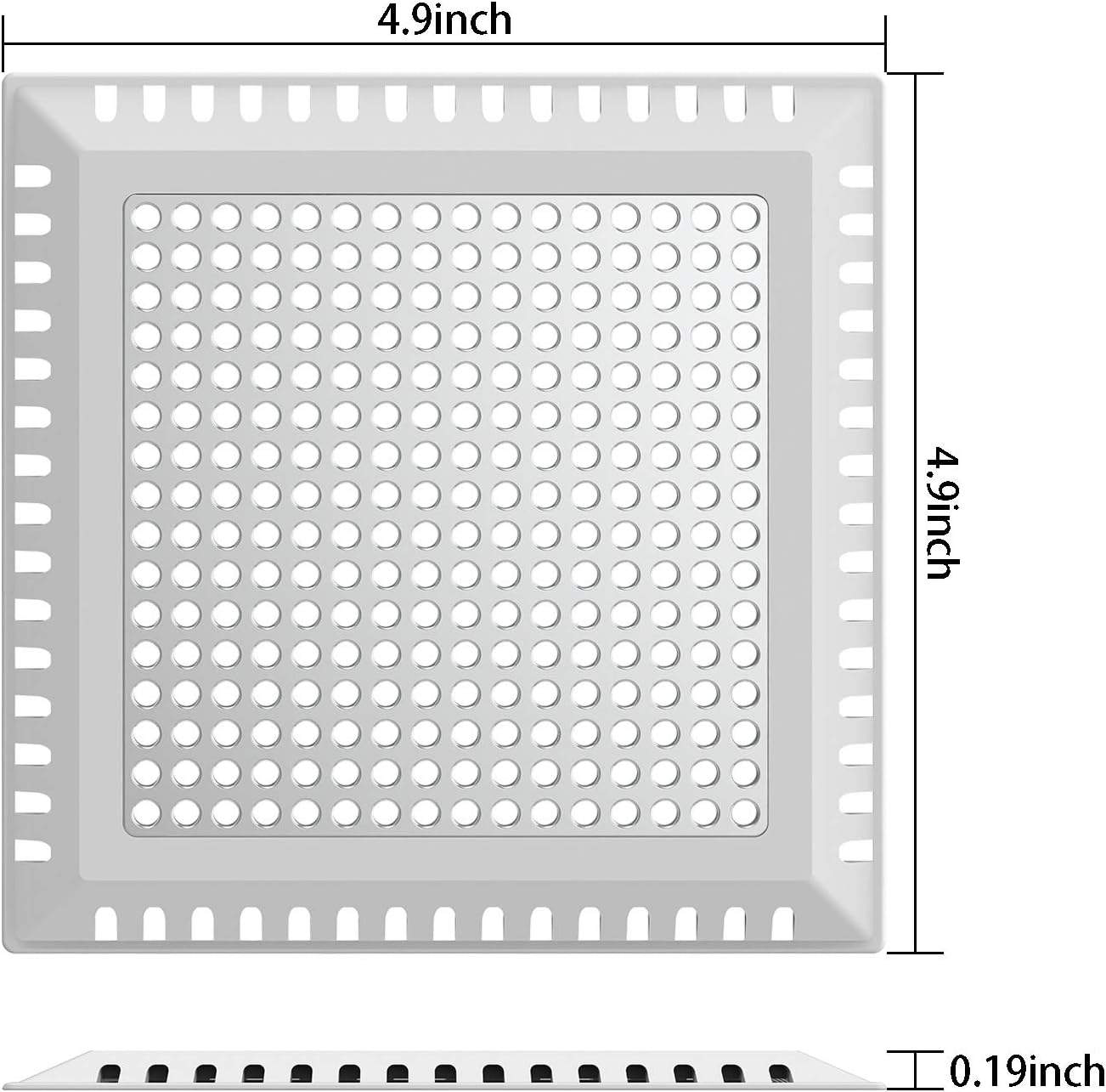 Hair Catcher/Drain Strainer/Shower Drain Cover for Bathroom Floor Drain, Stainless Steel and