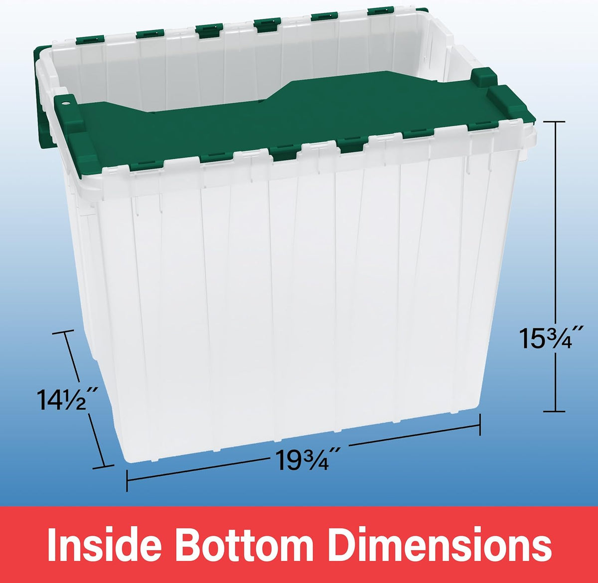 Akro-Mils KeepBox 18 Gallon Storage Container, Nesting and Stackable Plastic Storage Box with Lid