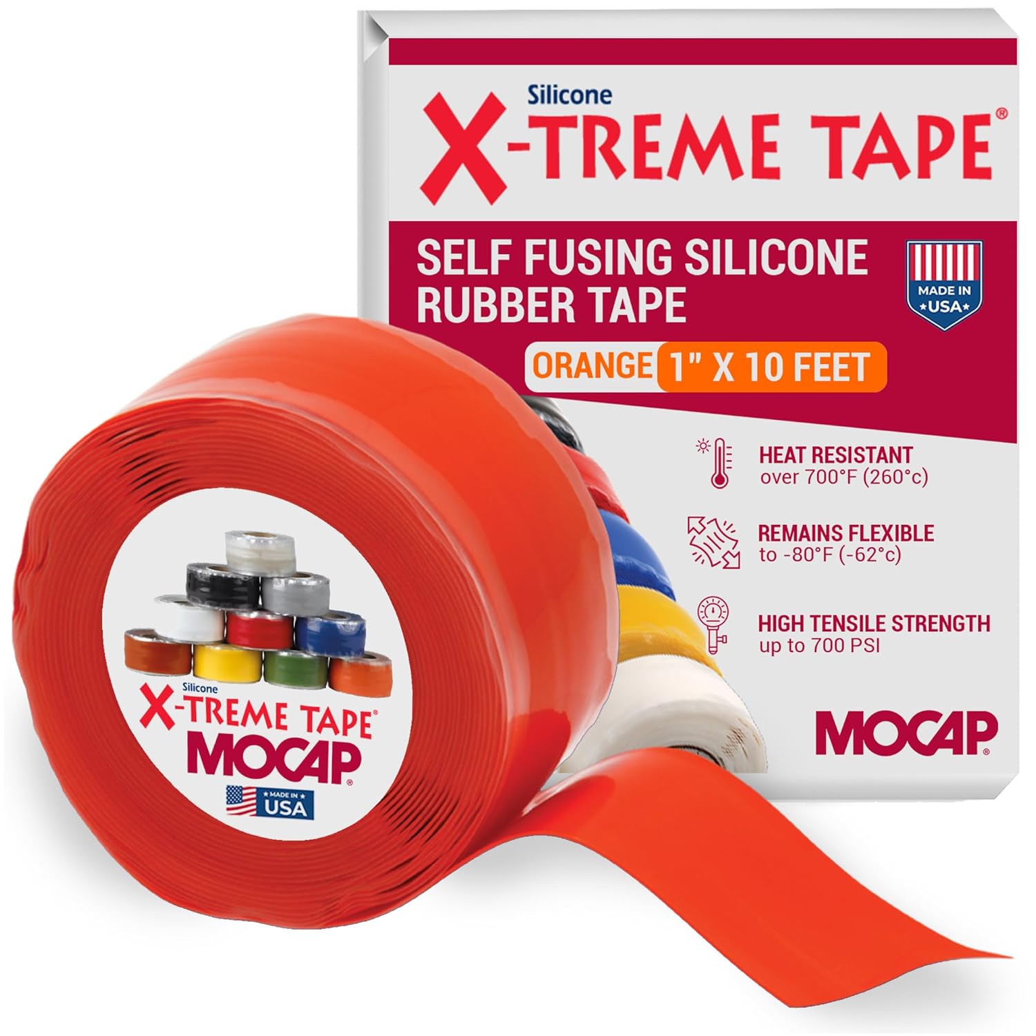 X-Treme Tape MOCAP Heavy Duty Electrical Tape, Self-Fusing Silicone Rubber, Waterproof & Insulating