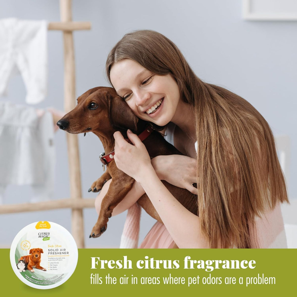 Citrus Magic Pet Odor Absorbing Solid Air Freshener for Home, Air Purifier, Fresh Citrus, Must have